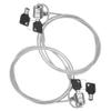 CAXUSD 2sets Sturdy Laptop Locking Cable Notebook Lock and Security Cable Wire Locks for Theft Protection Desktop Fit view 1