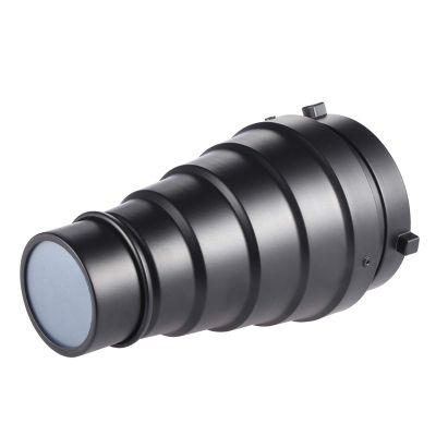 ACAGALA Aluminium Alloy Conical Snoot with Honeycomb Grid 5pcs Color Filter Kit for Bowens Mount Studio Strobe Monolight Photography Flash