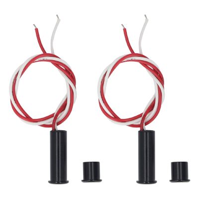 2 Sets MR-166 NC Magnetic Reed Switch, DC12-24V Iron Window Door Sensor Set for Home Security Alarm SystemsAccess Control, for Wooden or Aluminum Alloy Doors