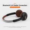 SUNJOM Sirius Over-Ear Noise Cancelling Headphone 70H Playtime Wireless ANC/ENC Bluetooth Retro On Ear Hybrid Headphones Lightweight with Built-in Microphone for Kids Students Sports Gym-Black view 3