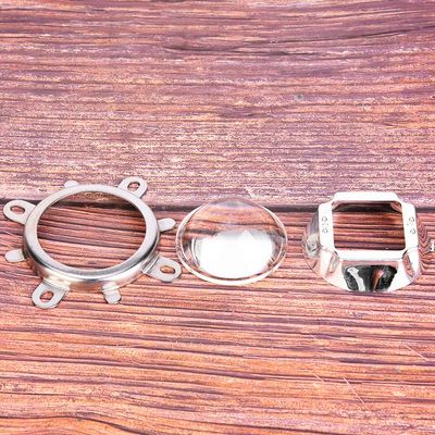 44mm Optical Glass Lens, LED Lens Reflector Cup Bracket Kit for 20W, 100W LED Light, Flat Convex Lens, High Light Transmittance, Simple Installation, Aspheric Design,