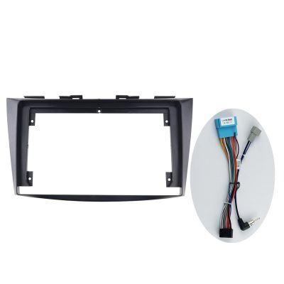 AYYDXRK Dash Kit 9 INCH Car Radio Fascia Compatible with Suzuki Swift 2012 Audio GPS Navigation Frame Stereo DVD Player Install Surround Trim Panel Install Mount Kit(Frame with Cable)