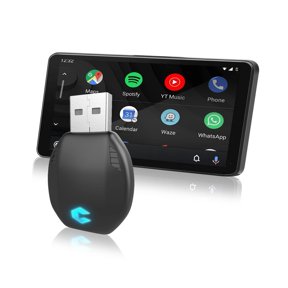STUNLUX Carplay & Android Auto Wireless Adapter - 2in1 Car Connect Pro, Mini Wireless Carplay Adapter, Fast & Stable, Plug and Play Compatible with Cars 2017-2024 & iOS 10+