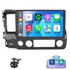 10 inch Car Radio for Honda Civic 2006 2007 2008 2009 2010 2011 with Wireless Carplay Android Auto [2+32G] Touch Screen Stereo with WiFi Bluetooth FM RDS GPS DSP SWC+Backup Camera view 1