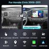 10 inch Car Radio for Honda Civic 2006 2007 2008 2009 2010 2011 with Wireless Carplay Android Auto [2+32G] Touch Screen Stereo with WiFi Bluetooth FM RDS GPS DSP SWC+Backup Camera view 2