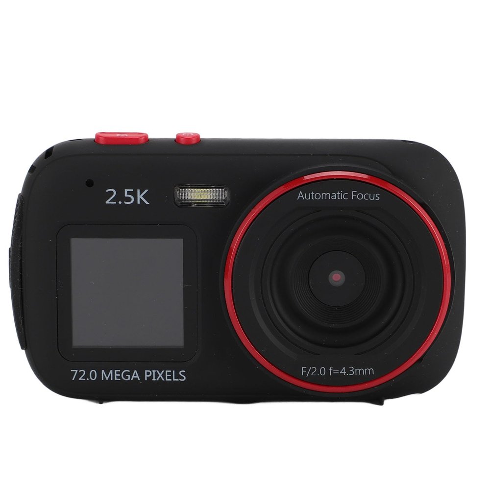 2.5K Digital Camera, Dual Screen Selfie Camera, 56MP Autofocus Point and Shoot Digital Camera, 16X Zoom, Built in Fill Light, Supports MP3 Music Playback