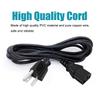 3 Prong Power Cord Replacement for Rockville RPG15 RBG12S RAM12BT RAM15BT DX15 APM5 RPG122K Speaker AC IEC C13 Power Cable view 4