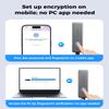 512GB Touch Portable SSD for USB C Device (with No-Cost APP), Backup, Encryption, Fingerprint, External SSD for iPhone 17/16/15, Android, Mac/Win, Laptop (Not for iPhones/iPad with Lightning Port) view 4