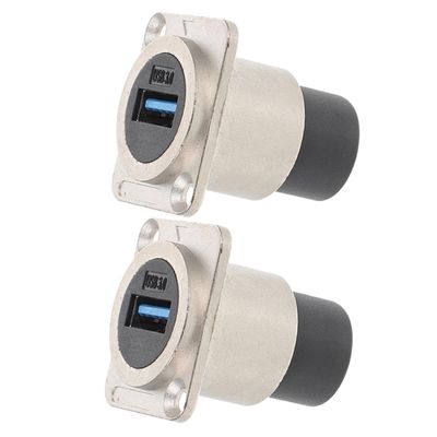 ABOOFAN USB Panel Mount Female Extension Coupler Adapter USB for Industrial Panels and Devices Plug and -Speed Data Transmission