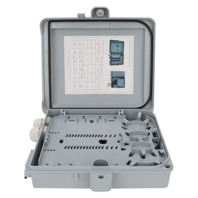 12 FTTH Fiber Optic Distribution Box,IP65 Indoor/Outdoor Enclosure with SC/FC/PLC Adapters,Wall Mountable 25x22x65cm for Reliable Deployment