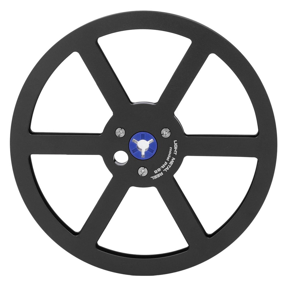 7 Inch Nab Aluminum Metal Reel, Sound Tape Take Up Reel, 6 Holes Empty Take Up Reel with Universal Sound Tape, for Small Hub (Black)