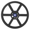 7 Inch Nab Aluminum Metal Reel, Sound Tape Take Up Reel, 6 Holes Empty Take Up Reel with Universal Sound Tape, for Small Hub (Black) view 1