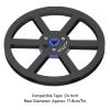 7 Inch Nab Aluminum Metal Reel, Sound Tape Take Up Reel, 6 Holes Empty Take Up Reel with Universal Sound Tape, for Small Hub (Black) view 4