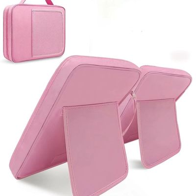 1PCS Handheld Portable Book Bag Book Reader Electronic Product Storage Bag Book Stand (Pink)