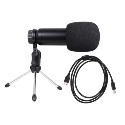 Alasum USB Recording Microphone Set with Tripod for Laptop and Desktop Cardioid Condenser Mic for Streaming Podcasting and Voice Overs Easy to Use Low Noise Performance Black Mesh Design