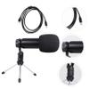 Alasum USB Recording Microphone Set with Tripod for Laptop and Desktop Cardioid Condenser Mic for Streaming Podcasting and Voice Overs Easy to Use Low Noise Performance Black Mesh Design view 3