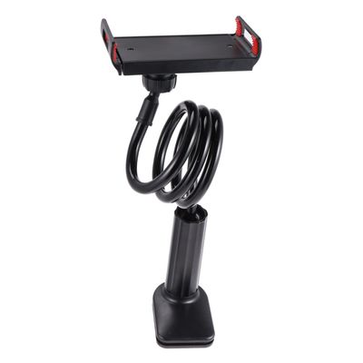 ARTIBETTER 360degree Rotating Phone Shelf Stand Mobile Bracket Flexible Clip for Desk Use Compatible Tablets and Smartphones Lightweight and Portable Design Black