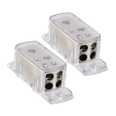 KONTONTY 2pcs Way Brass Power Distribution Block for Dual Gauge Splitter High-Performance Terminal Connections Compatible with Auto Boat and Rv