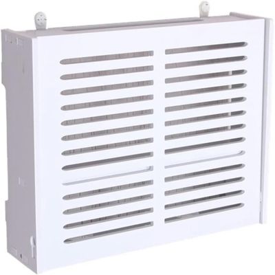 Router Cover Decorative Box Router Shelf, Wireless Router Storage Shelf TV Lower Row Socket Occlusion Box No Punching(White b,47x11x36cm)