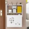 Router Cover Decorative Box Router Shelf, Wireless Router Storage Shelf TV Lower Row Socket Occlusion Box No Punching(White b,47x11x36cm) view 2