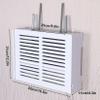 Router Cover Decorative Box Router Shelf, Wireless Router Storage Shelf TV Lower Row Socket Occlusion Box No Punching(White b,47x11x36cm) view 3