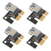 CAXUSD 4Pcs Pci-e to USB Riser Adapter Cards for Desktop Mining and Computer Expansion High-Performance Pci Express Converters with Stable Signal Transmission and Easy Installation view 1