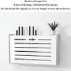 Router Storage Box,Cable Box wall Mount, Router Shelf, Router Storage Box Cable Management Boxes Rack Office & Home Desktop Organized Shelves(Grey b,41.2x9x25cm) view 3