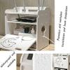 Router Cover Decorative Box Router Storage Box Router Bracket Set-top 3 Tiers Set-top Box Supports Home and Office Router Adjustable Cable Box Games Consoles, TV Accessories Stands(25 * 17 * 34cm) view 4