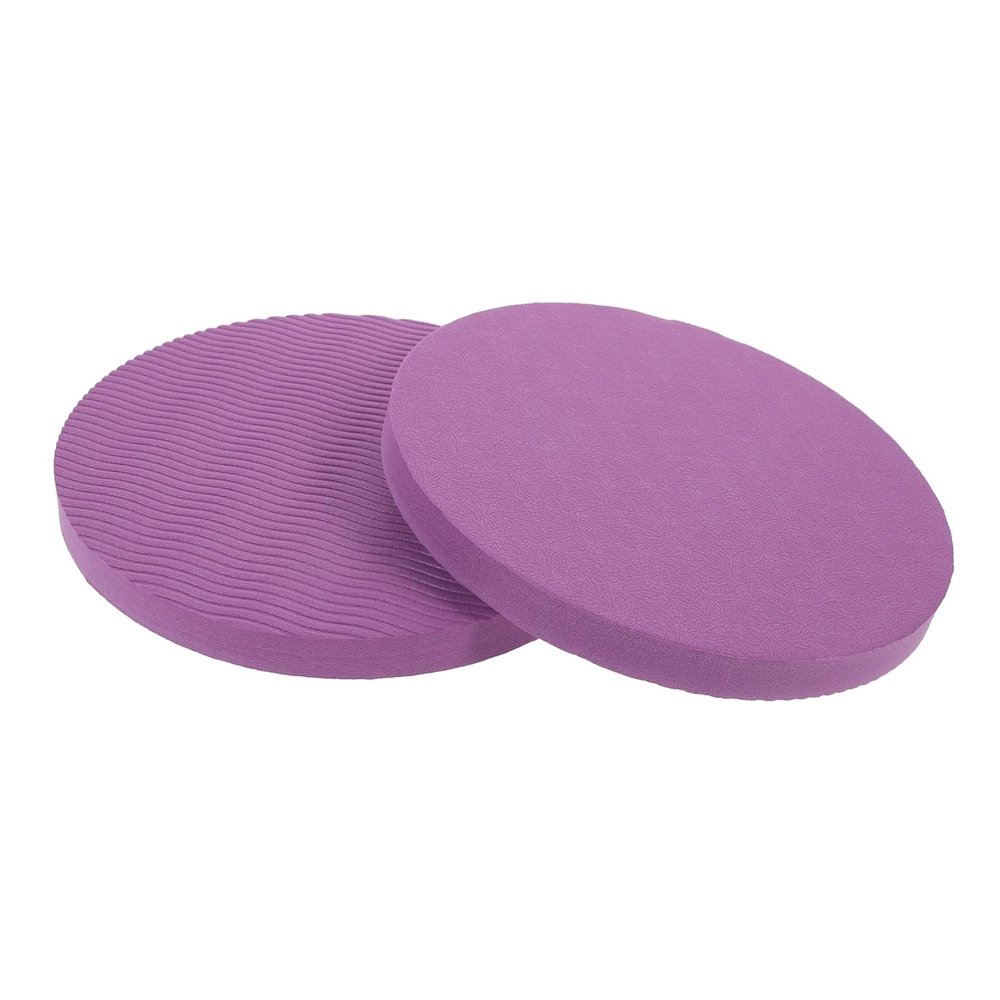 Mipcase Non-slip Yoga Knee Cushion Pads Comfortable Tpe Material for Kneeling Protection Portable Round Exercise Mats for Yoga Fitness Training Deep Purple