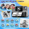 Kids Camera Instant Print, Christmas Birthday Gifts for Toddle Girls Boys Age 3-12, 24MP & 1080P Selfie Digital Camera with 3 Roll No-Ink Print Paper 32G SD Card view 2