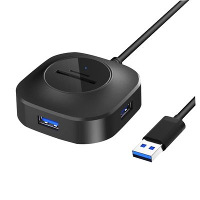 ARTIBETTER 1pc USB Hub Card Reader Converter for Quick Charging and Data Transfer Cable Compatible Laptops and External Drives