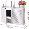 Router Cover Decorative Box Wall-Mounted Floating Router Shelf/2 Tiers Set-top Box Supports/Storage Wall-Mounted Shelf Bracket/Home and Office Router Adjustable Cable Box Stands view 2