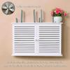 Router Cover Decorative Box Wall-Mounted Floating Router Shelf/2 Tiers Set-top Box Supports/Storage Wall-Mounted Shelf Bracket/Home and Office Router Adjustable Cable Box Stands view 3