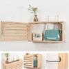 Router Cover Decorative Box Storage Wall-Mounted Shelf Bracket Wall Mount Router Stand Floating Wall Mounted Shelf Home and Office Router Adjustable Cable Box Stands(34 * 9 * 20cm) view 4