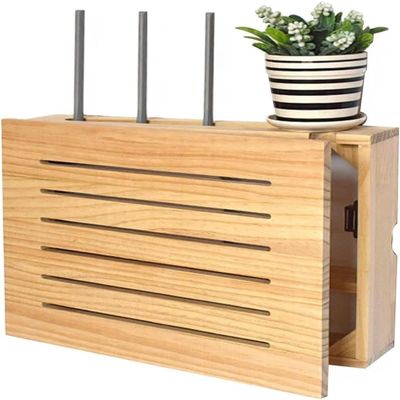 Router Storage Box,Cable Box wall Mount, Router Shelf, Wireless Router Storage Box TV Lower Row Socket Occlusion Box Simple Installation(39.5x23.5x9cm)