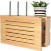 Router Storage Box,Cable Box wall Mount, Router Shelf, Wireless Router Storage Box TV Lower Row Socket Occlusion Box Simple Installation(39.5x23.5x9cm) view 1