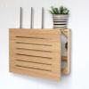 Router Storage Box,Cable Box wall Mount, Router Shelf, Wireless Router Storage Box TV Lower Row Socket Occlusion Box Simple Installation(39.5x23.5x9cm) view 3