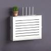 Router Storage Box,Cable Box wall Mount, Router Shelf, Wall Mounted Router Storage Box TV Lower Row Socket Occlusion Box Wireless Router Shelf(White a,42.4x32.4x10cm) view 3
