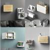 Router Storage Box,Cable Box wall Mount, Router Shelf, Wall Mounted Router Storage Box TV Lower Row Socket Occlusion Box Wireless Router Shelf(White a,42.4x32.4x10cm) view 4