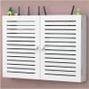 Router Storage Box,Cable Box wall Mount, Router Shelf, Router Storage Box Wall Mount Hidden Cable Tidy Box for Home and Office Decorative Floating Shelves(White a,42x30x7cm) view 1