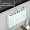 Router Storage Box,Cable Box wall Mount, Router Shelf, Router Storage Box Wall Mount Hidden Cable Tidy Box for Home and Office Decorative Floating Shelves(White b,55x40x9cm) view 3
