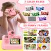 Kids Camera Instant Print, Christmas Birthday Gifts for Toddle Girls Boys Age 3-12, 24MP & 1080P Selfie Digital Camera with 3 Roll No-Ink Print Paper 32G SD Card view 3