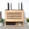 Router Storage Box,Cable Box wall Mount, Router Shelf, Wooden Cable Management Boxes for Router Cable Organizer Power Charger Desktop Storage Organizer Box(Dark Green) view 2