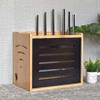 Router Storage Box,Cable Box wall Mount, Router Shelf, Desktop Hider Rack Router Fenches Router Organizer Power Strip and Cable Management Storage Box(Black) view 3