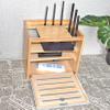 Router Storage Box,Cable Box wall Mount, Router Shelf, Desktop Hider Rack Router Fenches Router Organizer Power Strip and Cable Management Storage Box(Black) view 4