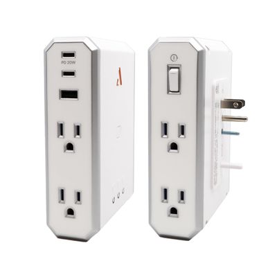 Austere V Series, Appliance Wall Power 4 Outlet Surge Protector for Kitchen, 3000 Joules, 1 USB-C 20W Fast Charger, 2.4 amps USB-C and A Ports, Overcurrent Protection, 5 Year Component Guarantee