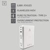 Austere V Series, Appliance Wall Power 4 Outlet Surge Protector for Kitchen, 3000 Joules, 1 USB-C 20W Fast Charger, 2.4 amps USB-C and A Ports, Overcurrent Protection, 5 Year Component Guarantee view 3