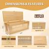 Txcucc Solid wood Cable Management Box- Cable Organizer Box and Power Strip Box for Electrical Cord Management - Under Desk Cord Organizer for TV Wires Computer Router & Power Strip view 2