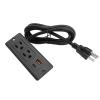 Recessed Power Strip Fast Charging Outlet USB C USB A Ports for Furniture 12A (Black) view 1