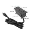 Recessed Power Strip Fast Charging Outlet USB C USB A Ports for Furniture 12A (Black) view 2
